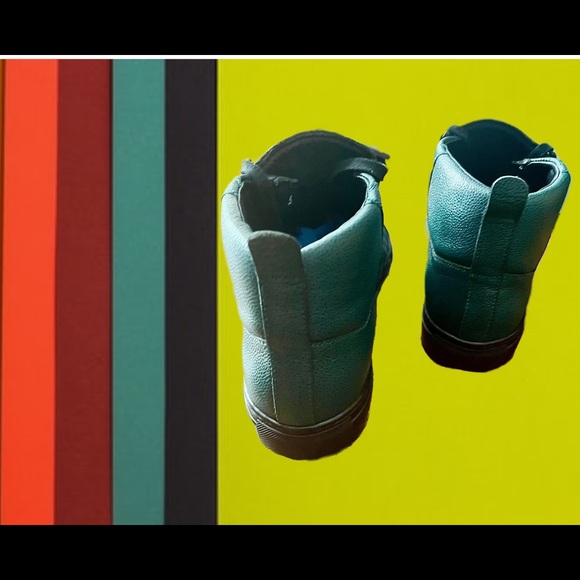 Balenciaga Mens Green Stingray Leather high tops barely worn size 10 - Picture 5 of 5